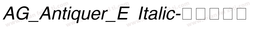 AG_Antiquer_E Italic字体转换